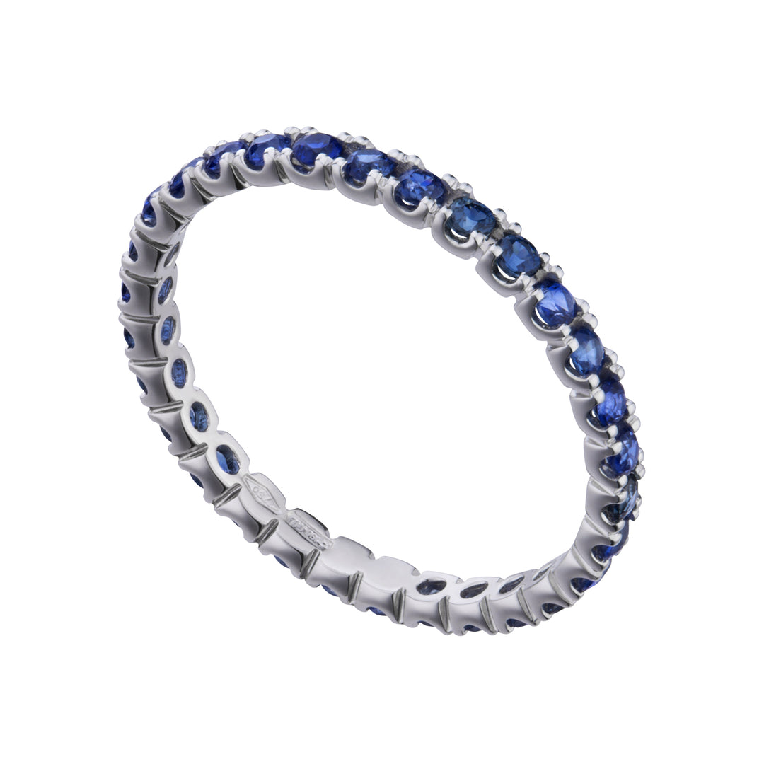 Fingerring der World Diamond Group, Durchm. 2,10 mm blaue Saphire AET011055ZB-21070110017