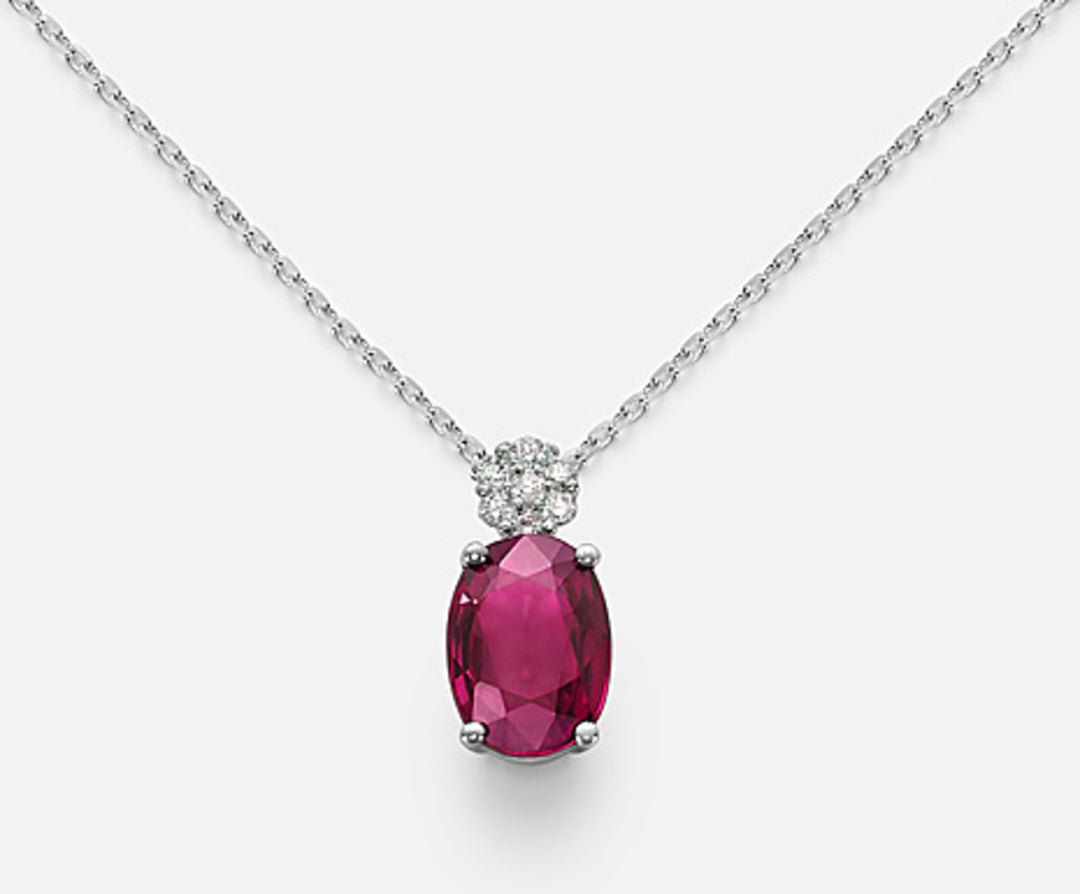 Nihama cl 18k ovaler Rubin 7x5 ct.0,90 Durchm. ct.0,045 ND5025O4RBC
