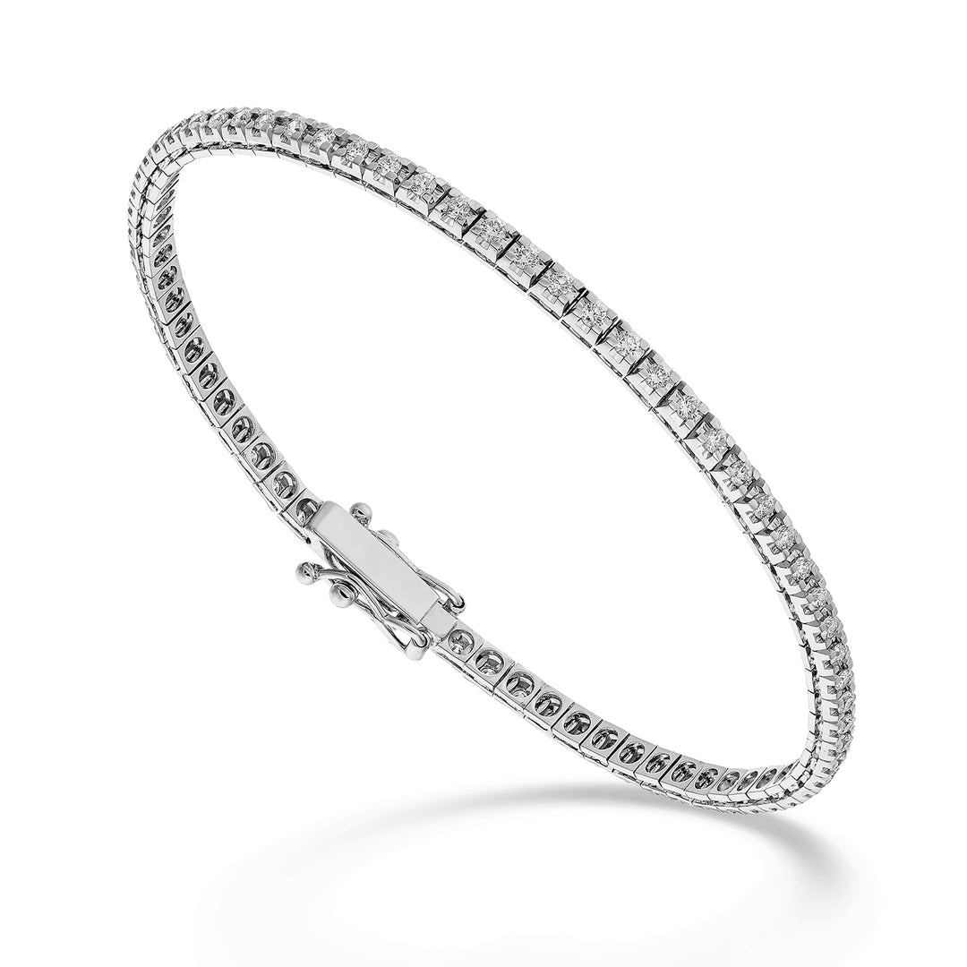 Bracelet tennis lunette pyramide World Diamond Group 270 mm 17,5 cm BTQ069DI150-175-26043110218