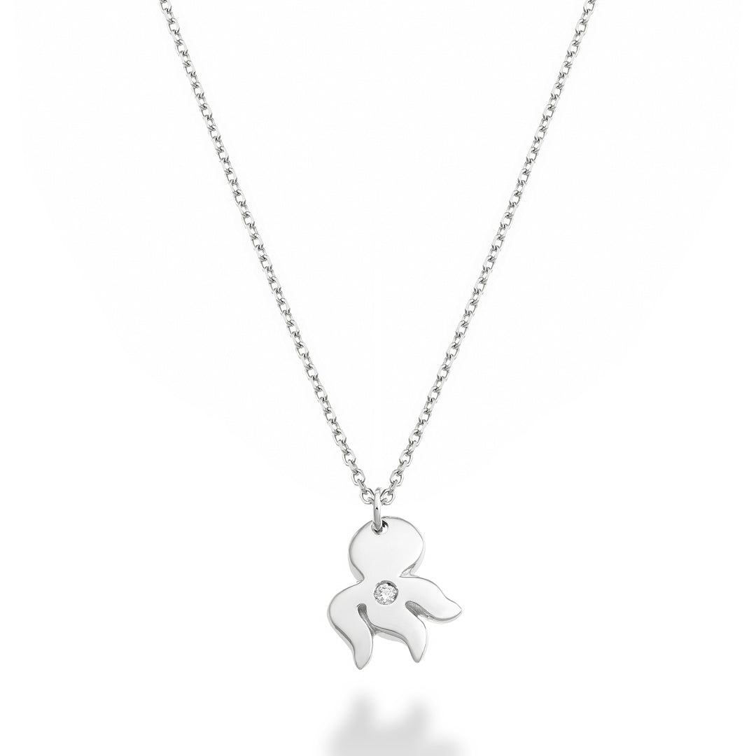 Mikiko cl 18k octopus 0,01 ct witgoud MD5137O4BR001
