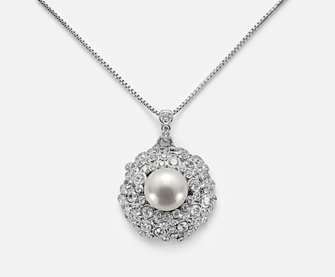 Nihama cl ag925 fw bot 11,5/12 gem wit swarovski cm.70 ND7552A4BIANCO0