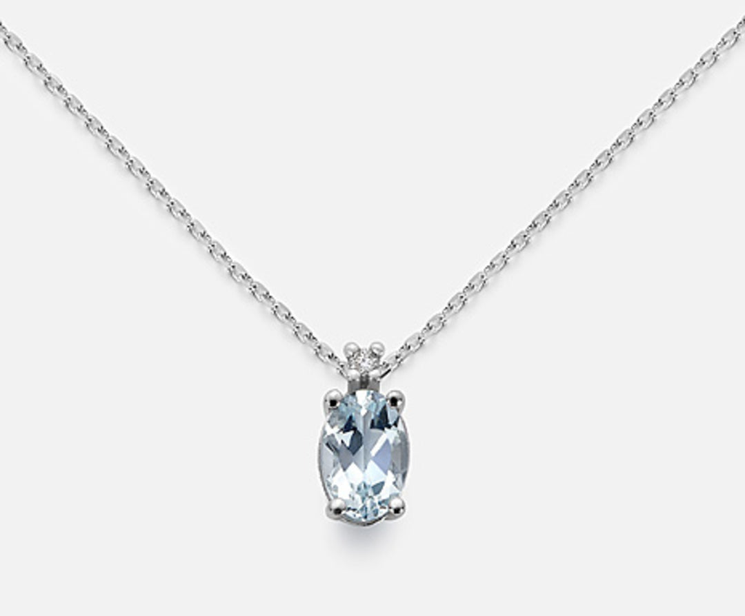 Nihama cl 9k ovaler Aquamarin 6x4 ct.0,30 Durchm. ct.0,01 ND5034R4AM