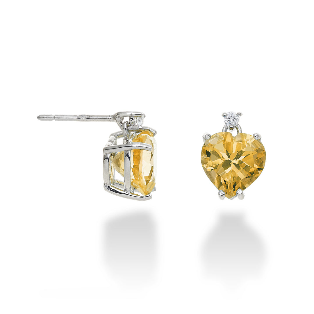 Nihama oder 18k Herz-Citrin 8x8 ct.2,90 Durchm. ct.0,05 NOCL198DICITR88O4