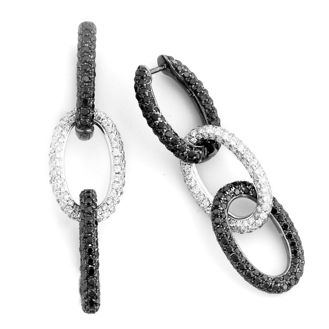 Golay alternative Ohrringe mit schwarzem Brillant-Pave OATE72412-12097110008