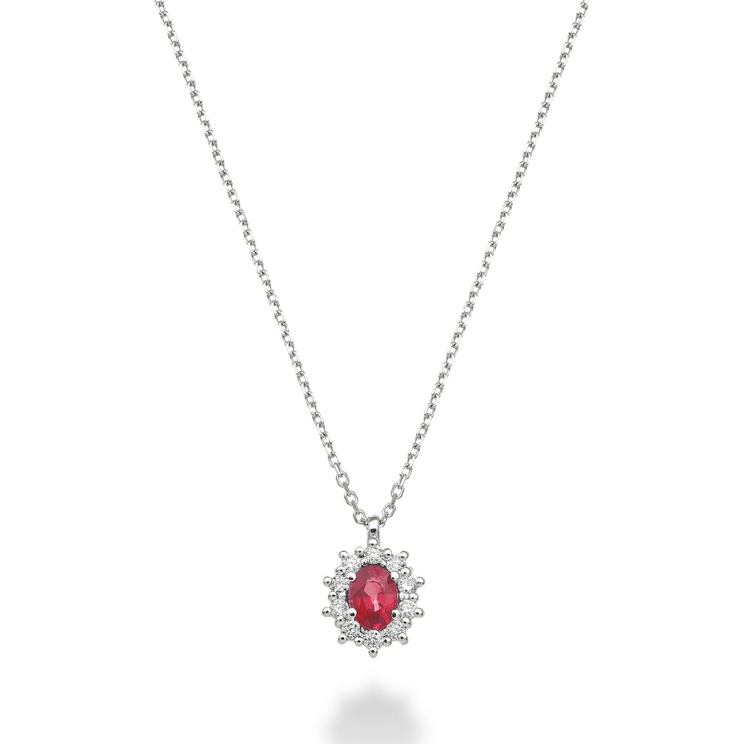 Nihama cl 18k ovaler Rubin 4x3 ct.0,20 Durchm. ct.0,08 ND5125O4RBC