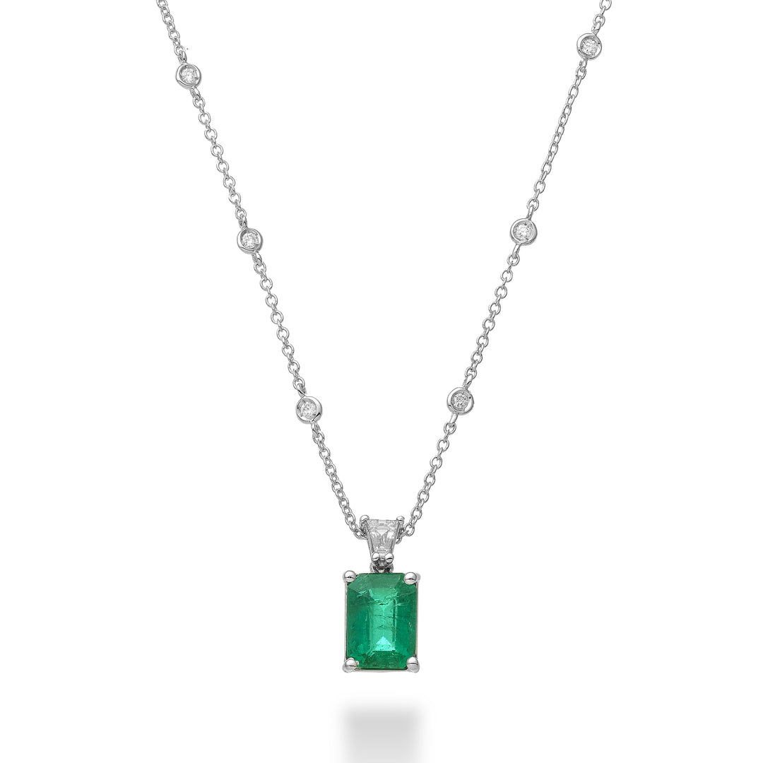 Golay oct emerald pendant 8x6 and tepper counterlink PCL462DSM86-24180110008