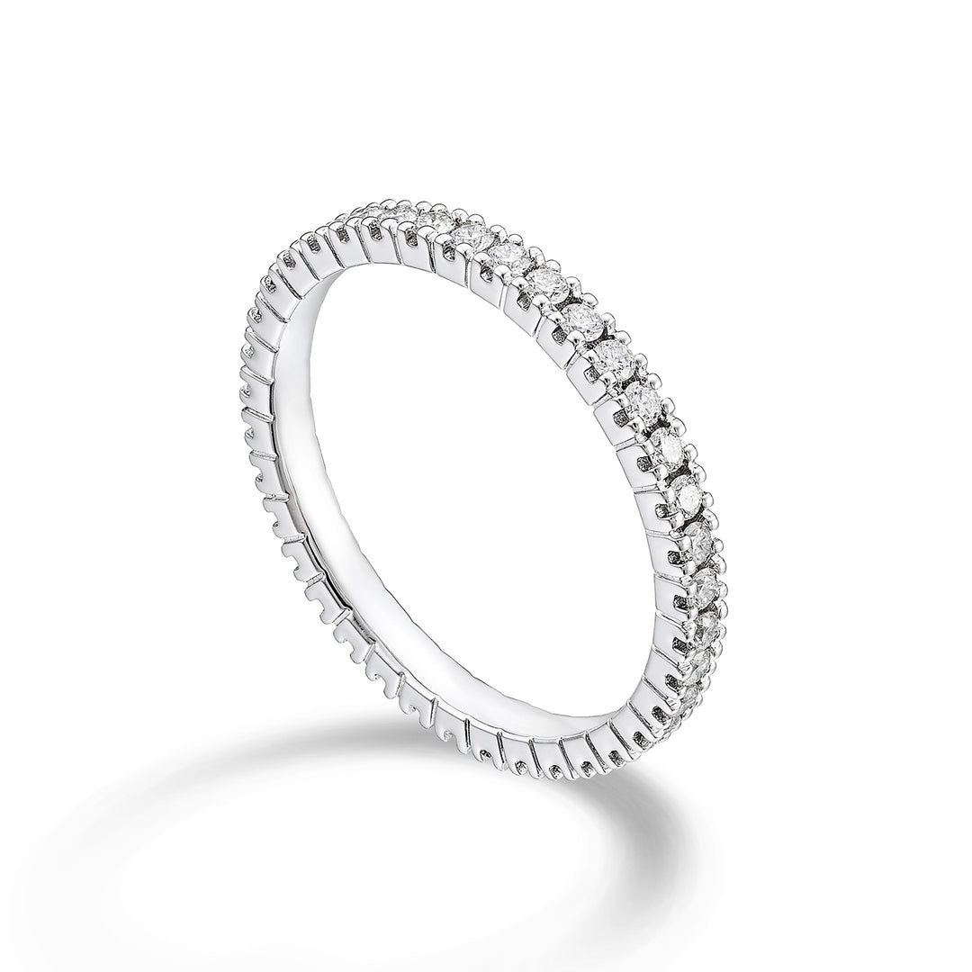 Golay linear white gold ring finger AETL022DI104B-23164110048
