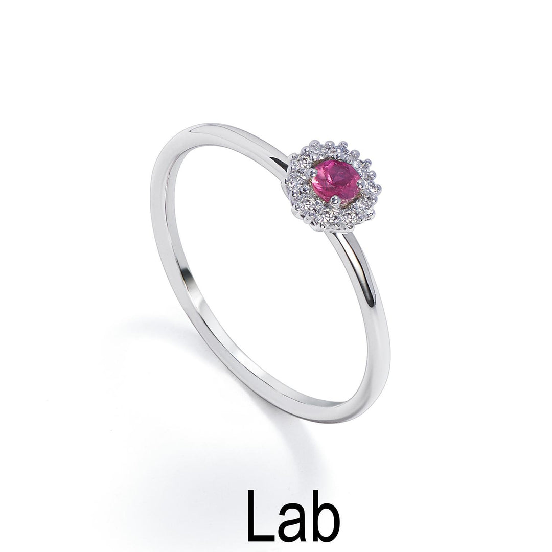 Mikiko een 18k robijn lab ct.0,12 diam. 0,07 ct maat 2 MA5140O4RBL012
