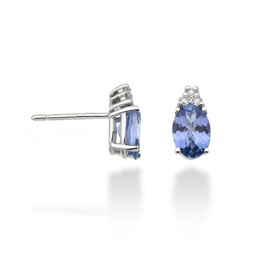 Nihama oder 18k Tansanit n. oval 7x5 ct.1,20 dia ct.0,09 NO5034O4TZN
