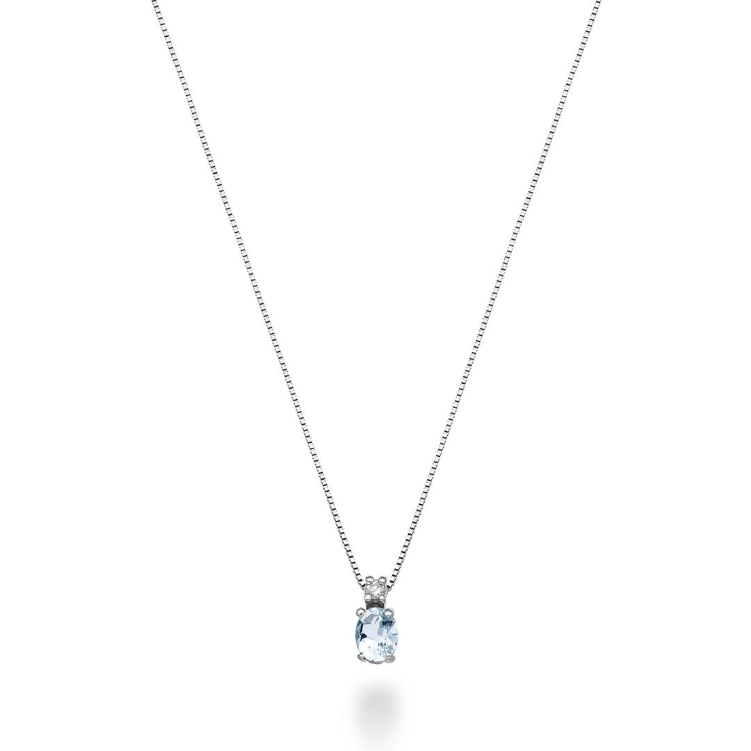 Nihama cl 9k ovaler Aquamarin 5x4 ct.0,30 Durchm. ct.0,01 ND5181R4AM