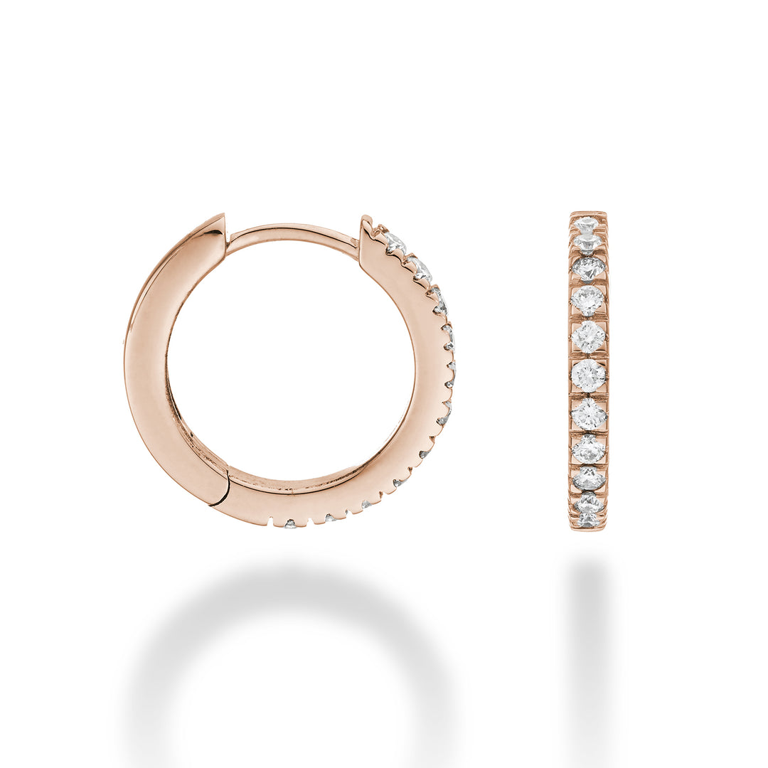 Mikiko of 18k ct.0,35 maat 4 roségoud diam. oosten. 15 mm MO5079O3BR035-4