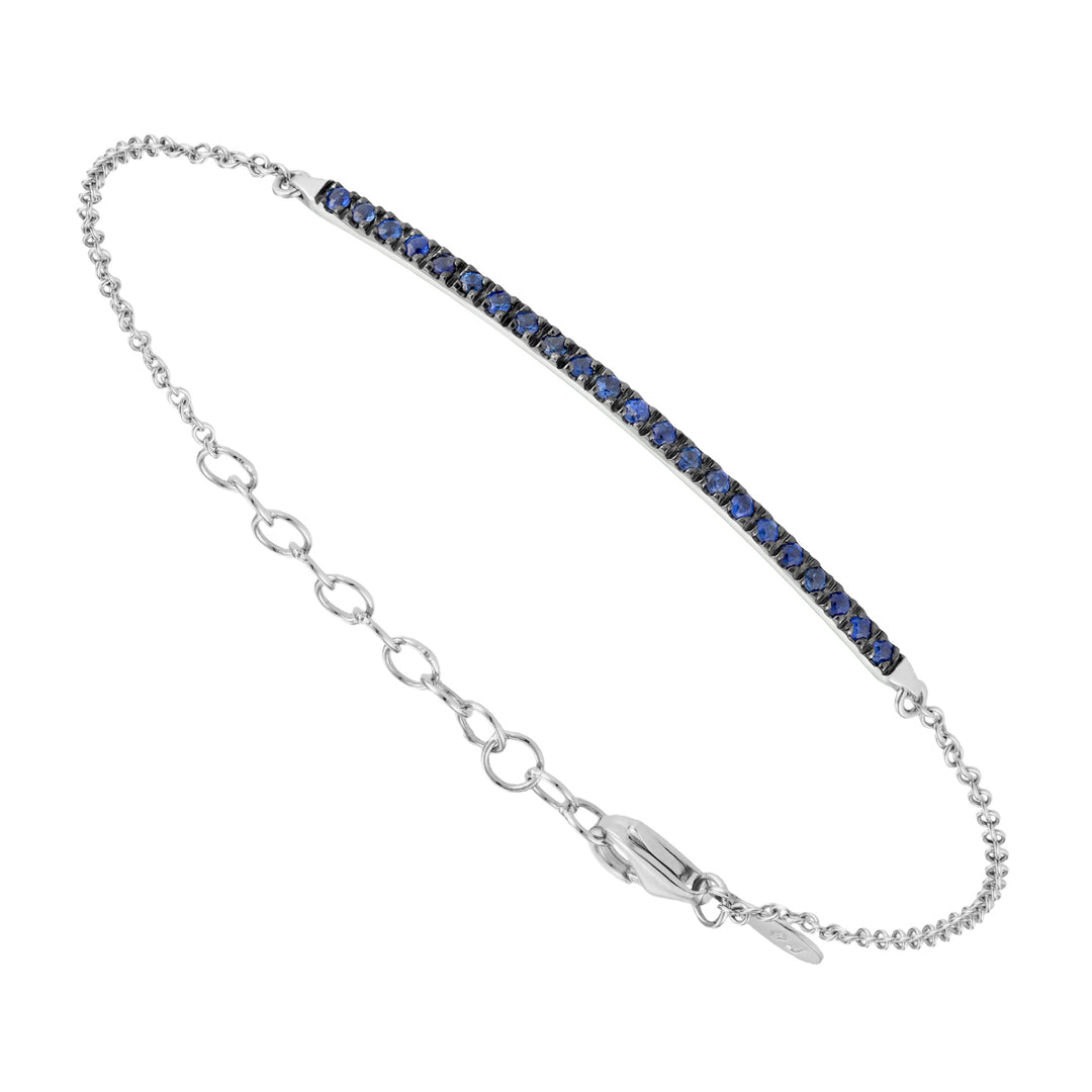 Golay armband met blauwe saffier staaf BGE002-1ZB