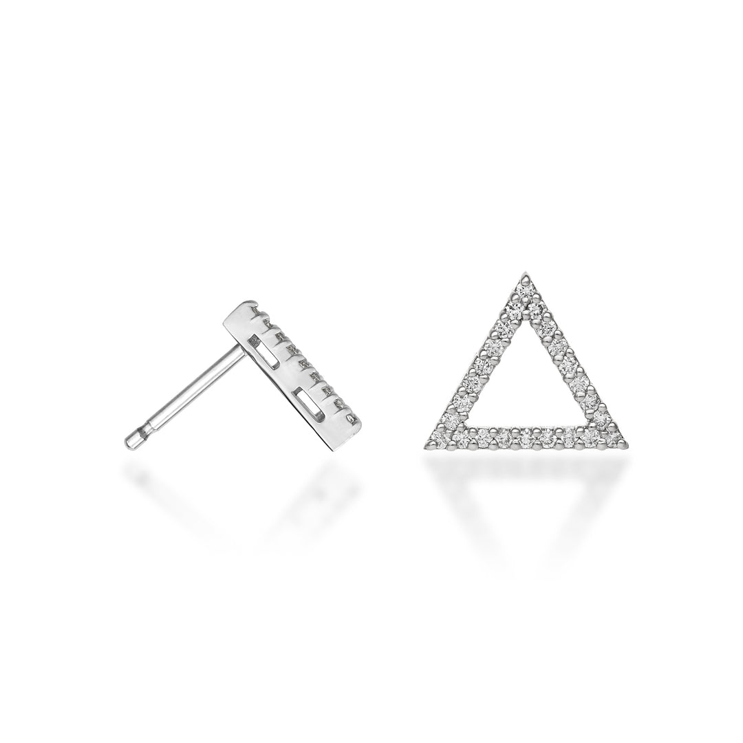 Golay ou diamants forme triangle géométrique 18 carats or blanc 0,28 ct GOFTRIDIO4
