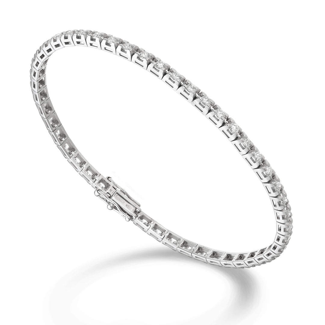 Gegossenes Tennisarmband der World Diamond Group. Lichtpyramide je 0,035 ct BTP800D0035-170-26036110137
