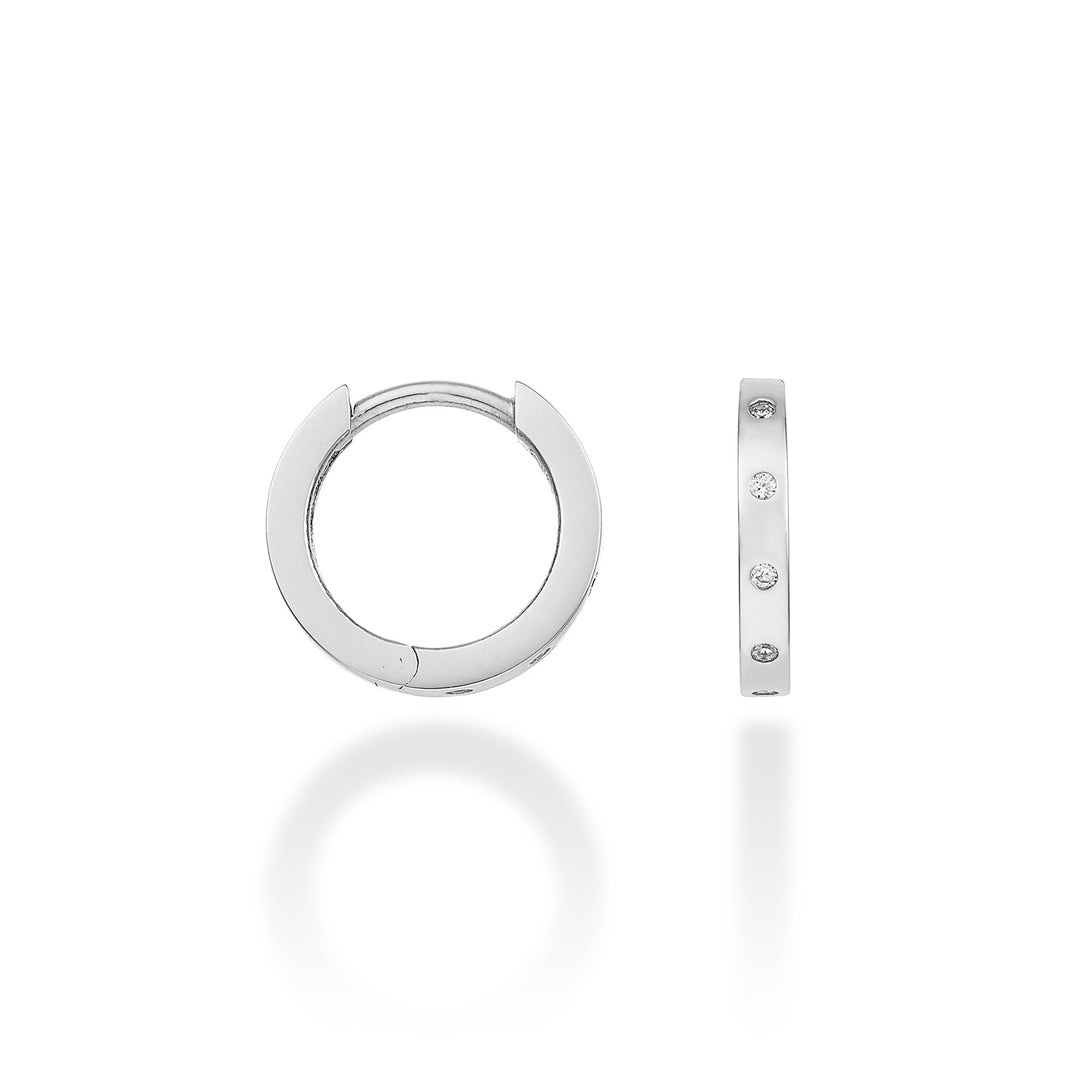 Mikiko ou 18k points ronds diam. Or blanc 0,05 ct diam. est. 12mmMO5063O4BR005