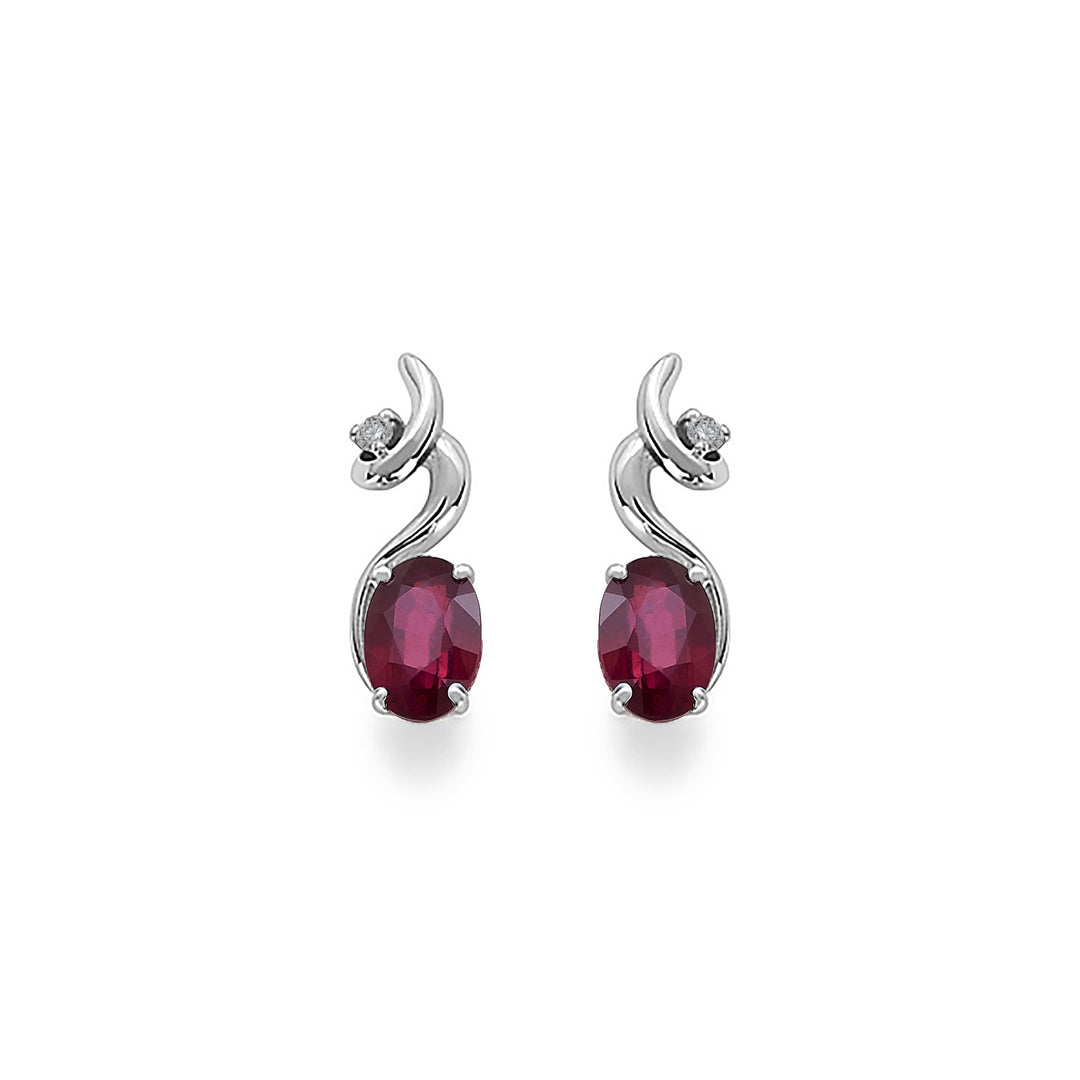 Mikiko oder 18 Karat ovaler Rubin 6x4 ct.0,80 Durchm. ct.0,02 MO5013O4RBC