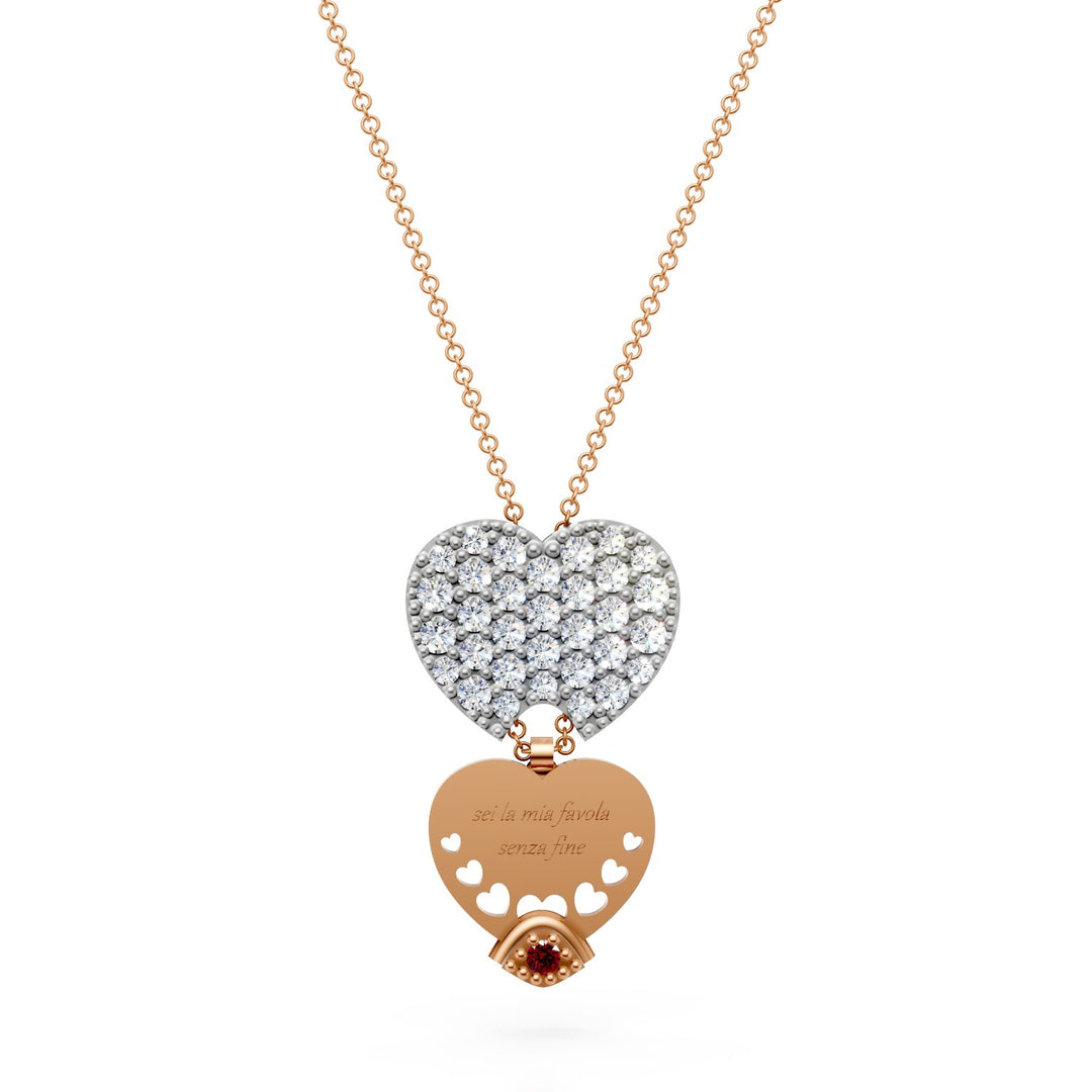 Golay kleine ketting met hartvormige hanger en lade GD653DRUBR-26042110239
