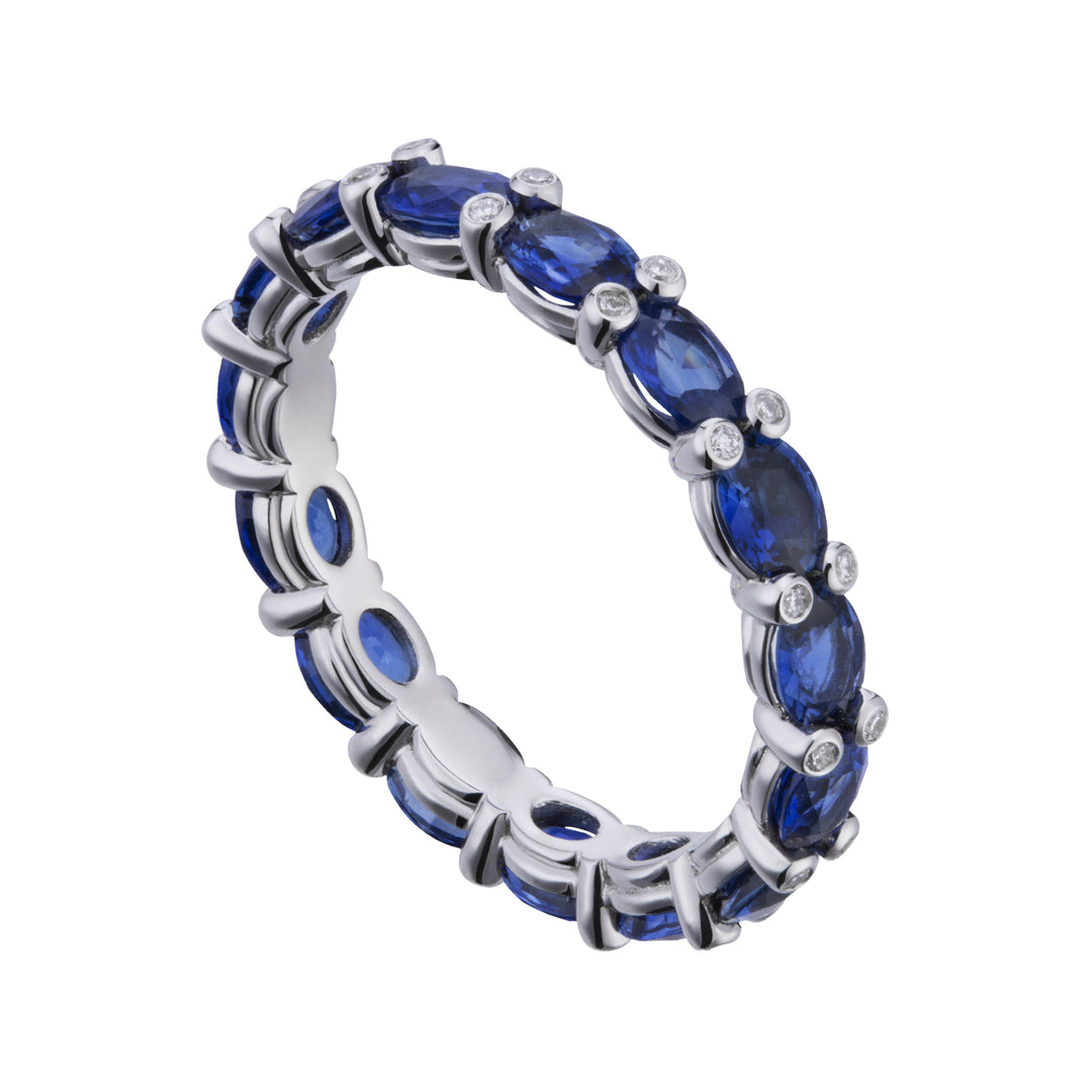 Bague Golay gyrodito avec 4x3 saphirs ovales et diamants AET073DIZB-22125110038