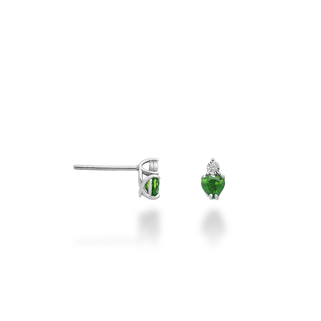 Mikiko oder 18 Karat Smaragd 4x4 Herz mit Diamant MO5179O4BE