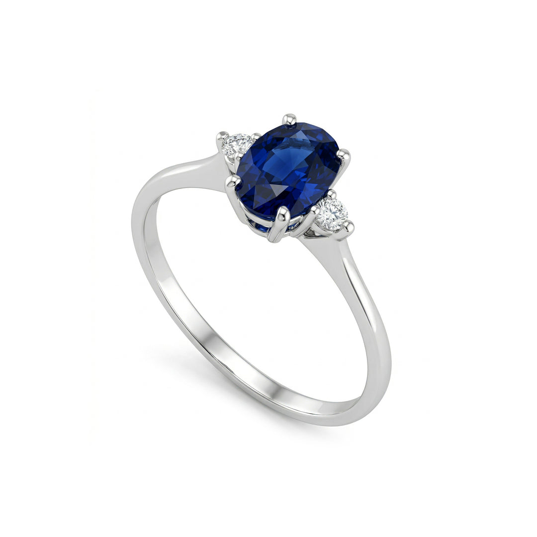 Golay-Ring mit ovalem Saphir von 1,00 ct, Größe 7x5 und Durchmesser ACL092DIZB2-23321110147