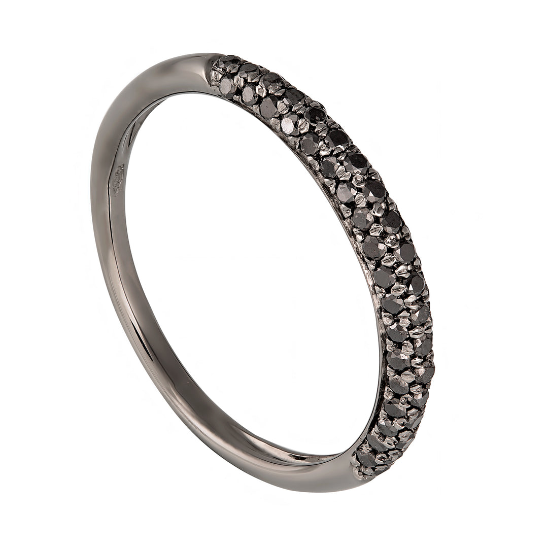 Golay eeuwigheidsring 1/2 draai zwarte diamanten totaal 0,40 ct AFMG007WBK-17087110037