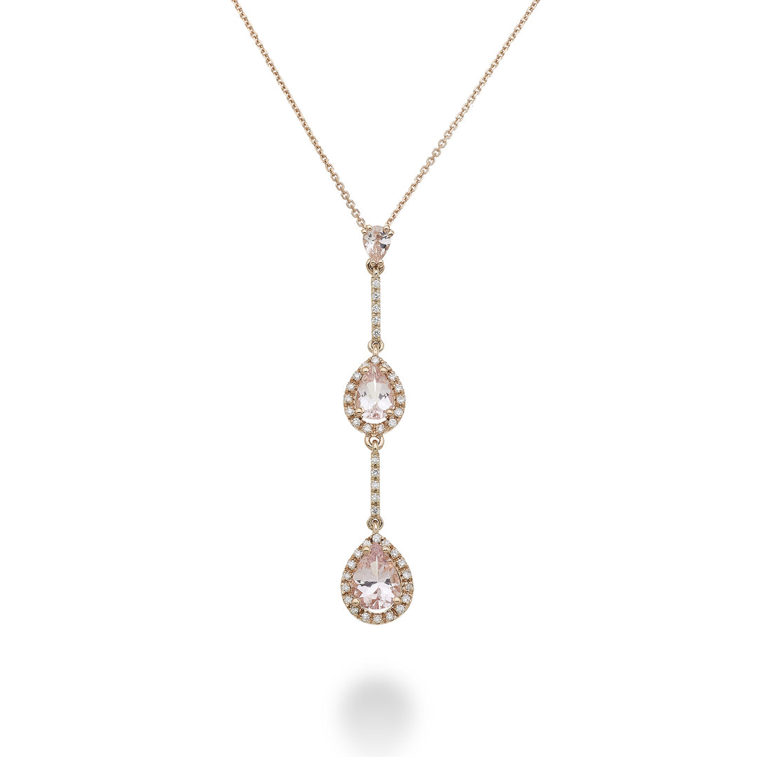 Golay morganiet ketting met contourdruppels en staafjes dia PCLC204DMOP57-23066110025