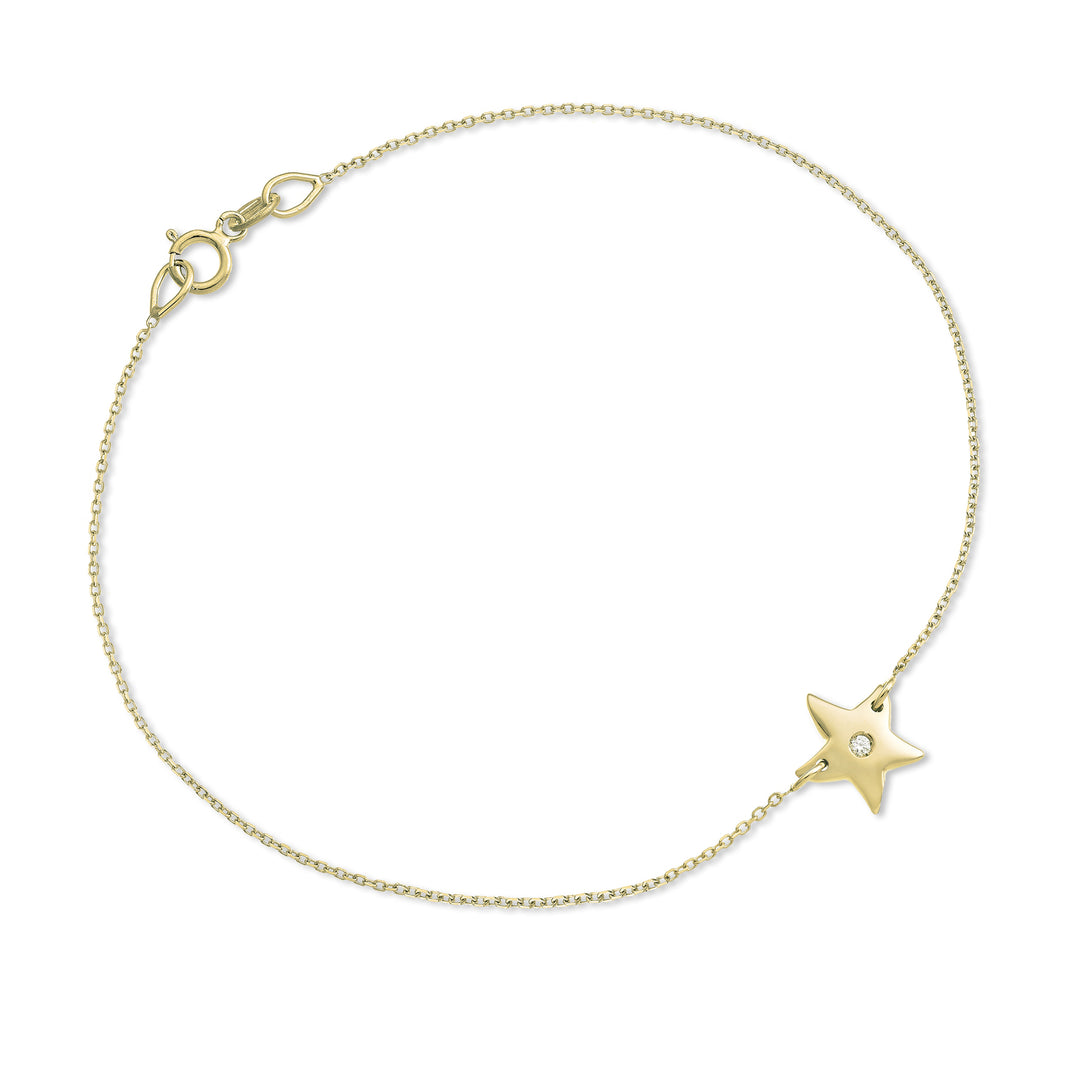 Mikiko br 18k zeester 0,01 ct geelgoud MB5050O1BR001