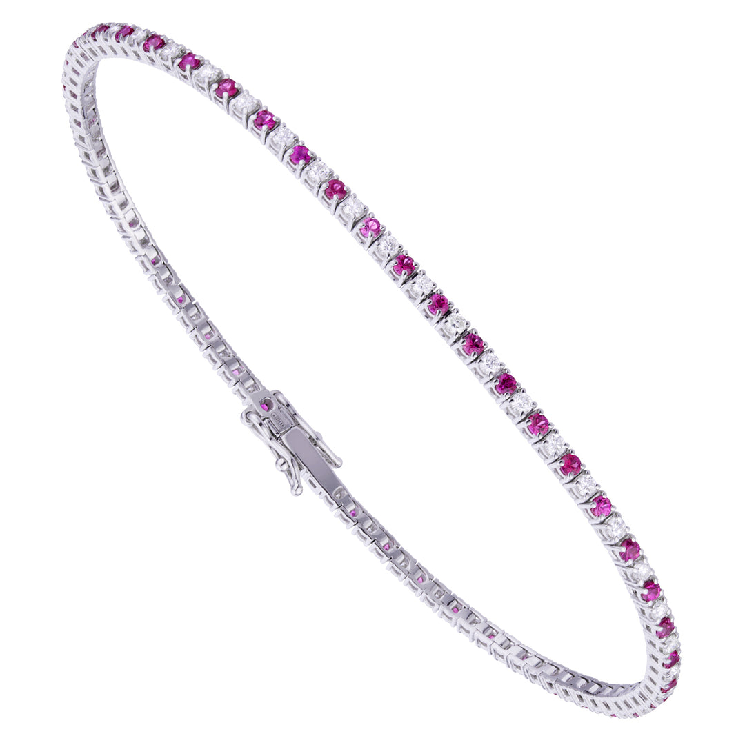 Abguss des Tennisarmbandes der World Diamond Group. Schnurdiamanten+Rubine ct.1,91 BTF001DIRU2-19343000024