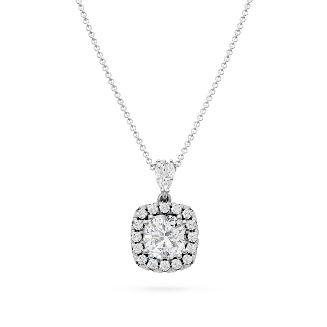 Collier de diamants coussin Golay 6x6 goutte de maille de comptoir PCLC756D66-25275110295