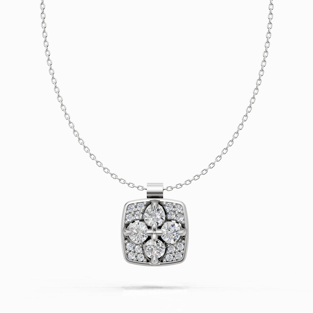 Collier fleur Golay pavé de gros diamants blancs GMPFI01DI88PB-23314110059