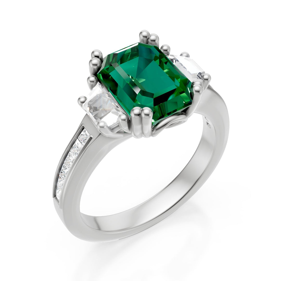 World Diamond Group Smaragd- und Diamantring APU384DISM-20013110062