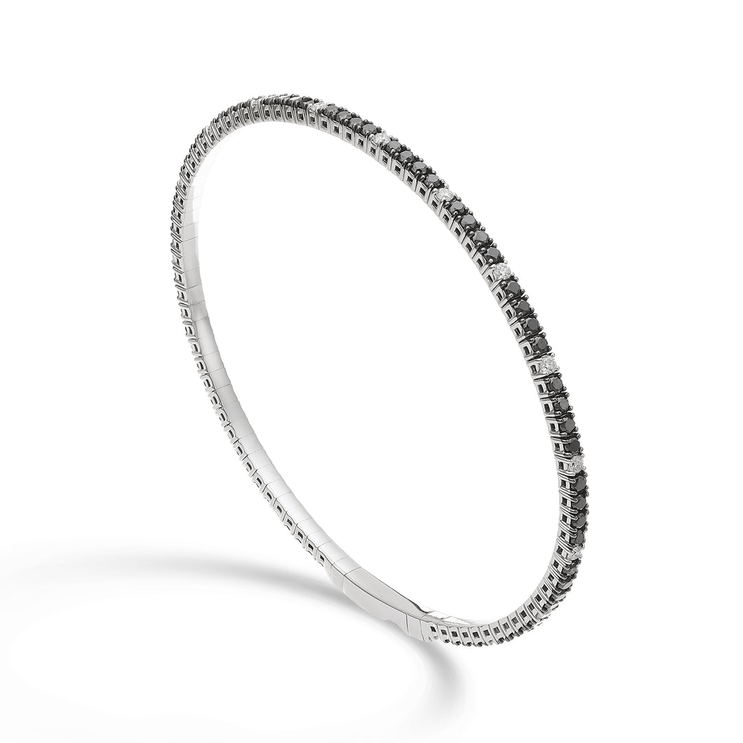 Golay br 18k tennis flex diam. black ct.1,67 diam. white 0.33 ct white gold 17 cm GBFLEX002BKDIO4