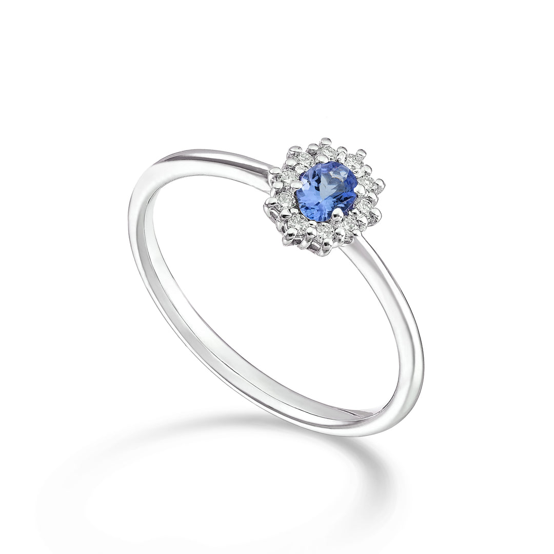 Nihama, ein 18-karätiger ovaler Tansanit mit einem Durchmesser von 4x3 ct.0,14. 0,08 ct NA5166O4TZN