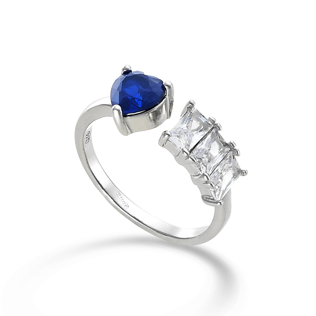 Mikiko ein ag925 Edelstein Swarovski weiß und blau MA7196A4BLU0000