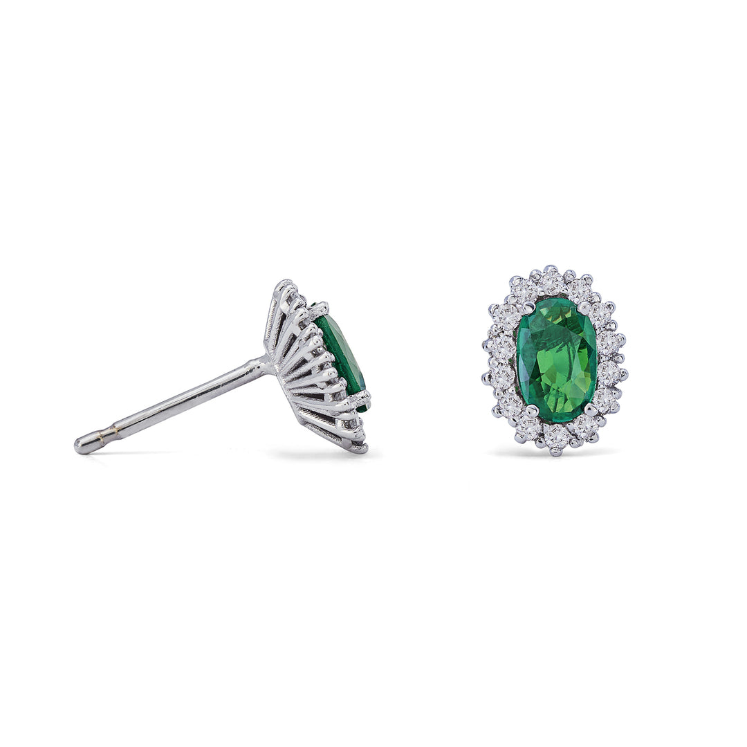 Nihama oder 9k Smaragd Nr. oval 6x4 ct.0,60 Durchm. 0,26 ct NO5068R4SMN