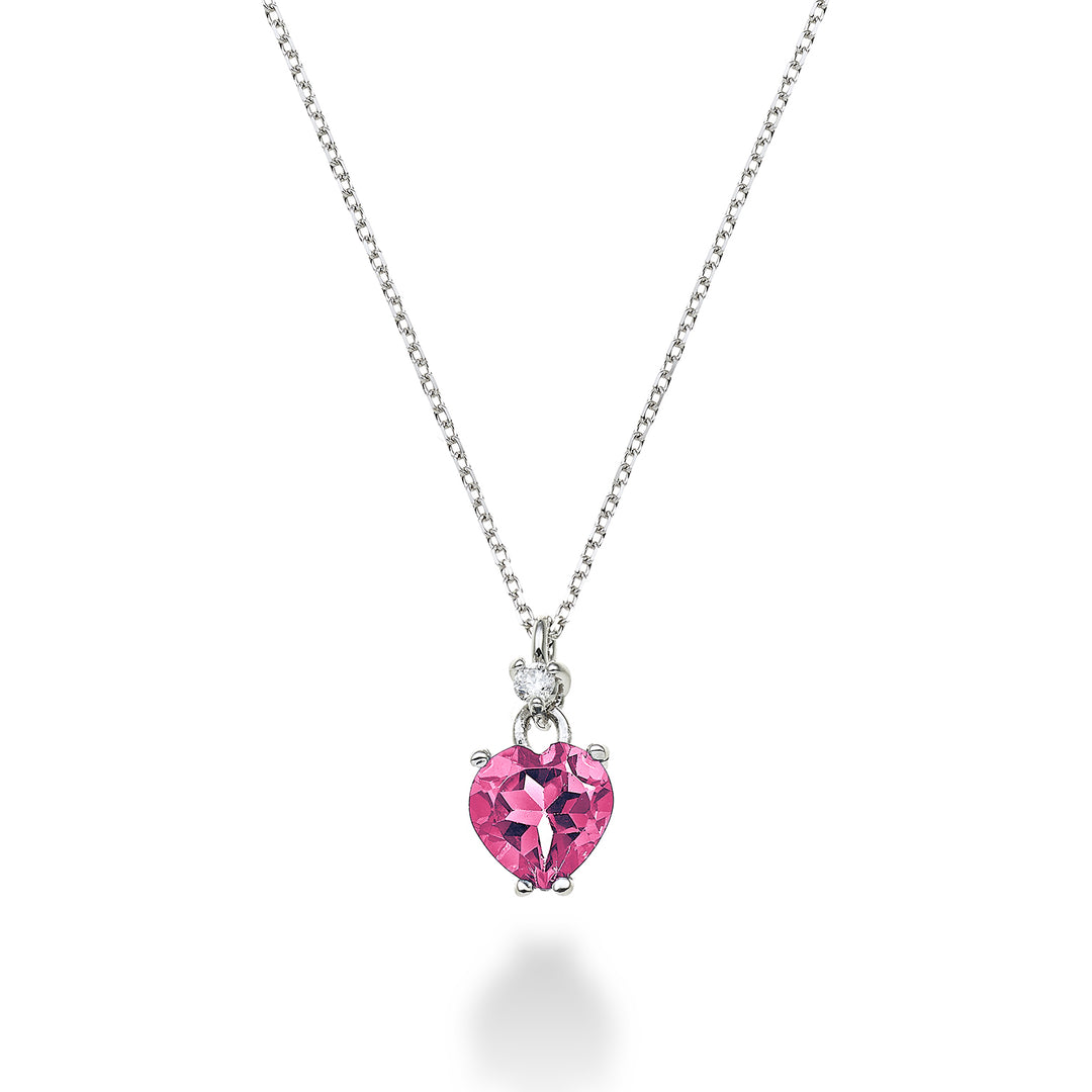 Mikiko cl coeur topaze rose 18 carats 6x6 ct.1,00 diam. ct.0,02 MPCL198DITPPK66O4