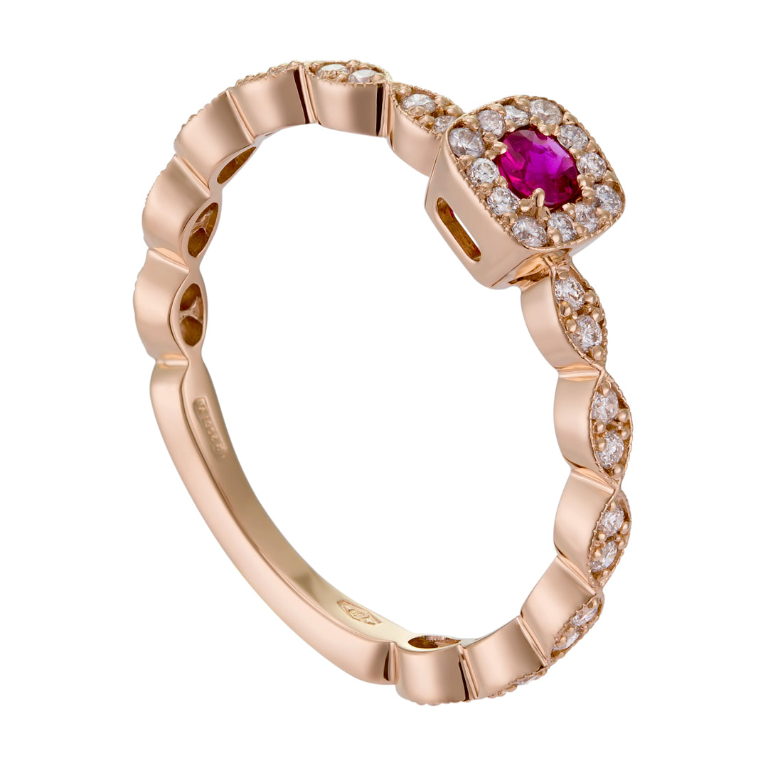 Bande motif marquise World Diamond Group avec barre+cen.ct 0,09 c AET026BRUDI10-18260110003