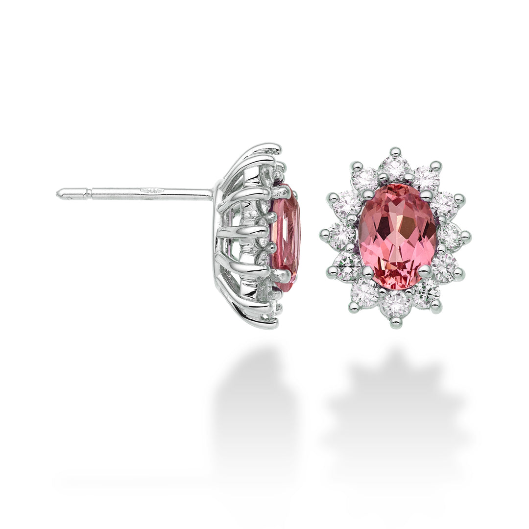 Nihama oder 18k ovaler rosa Saphir 7x5 ct.1,60 Durchm. 0,60 ct NO5031O4ZFRP