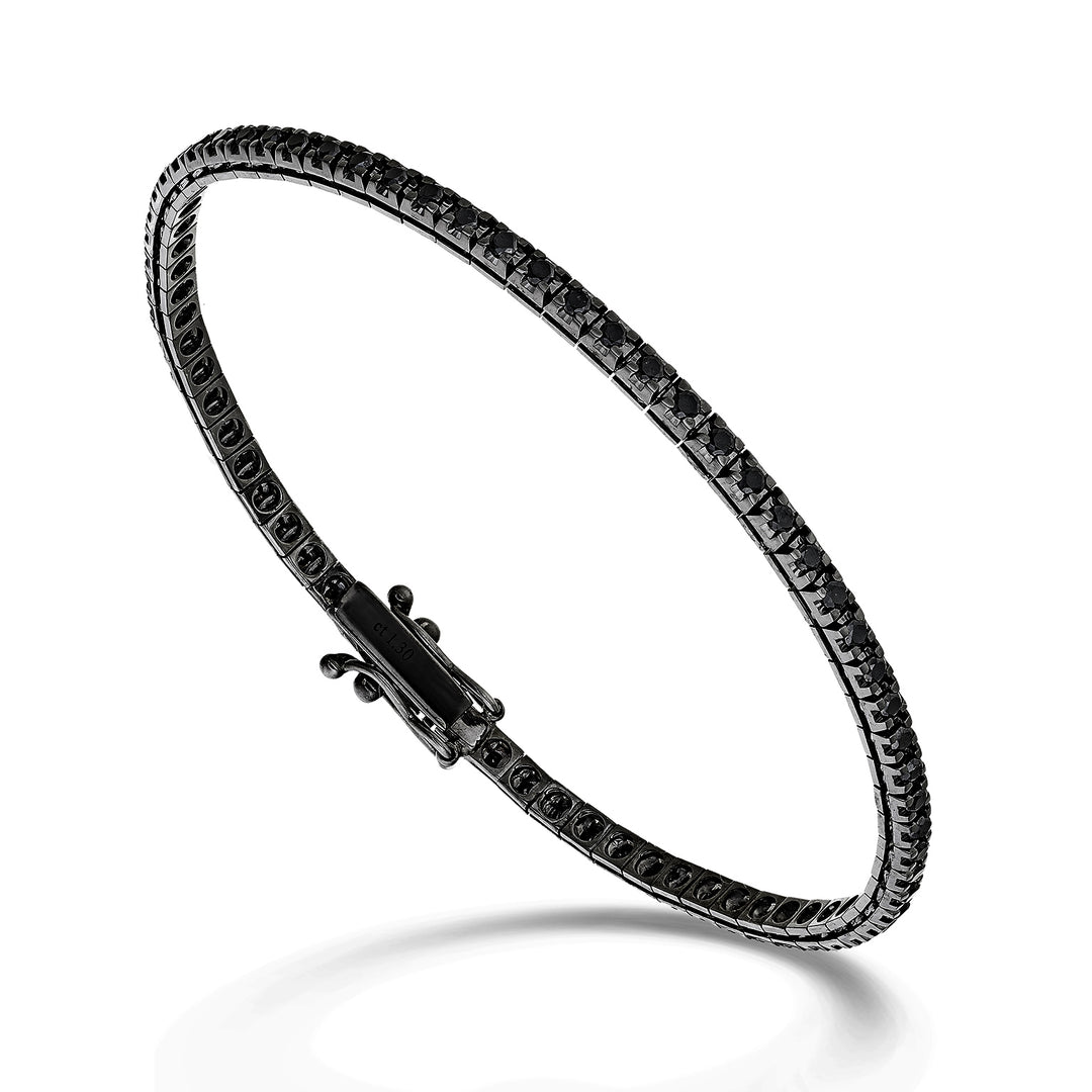 World Diamond Group Tennisarmband d. schwarze Pyramide ct0,87 17,5 cm BTQ069BK070-175-25321110161