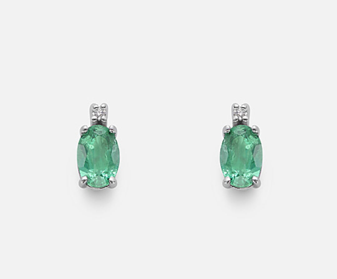 Nihama oder 9k ovaler Smaragd 6x4 ct.0,60 Durchm. 0,02 ct NO5023R4BE