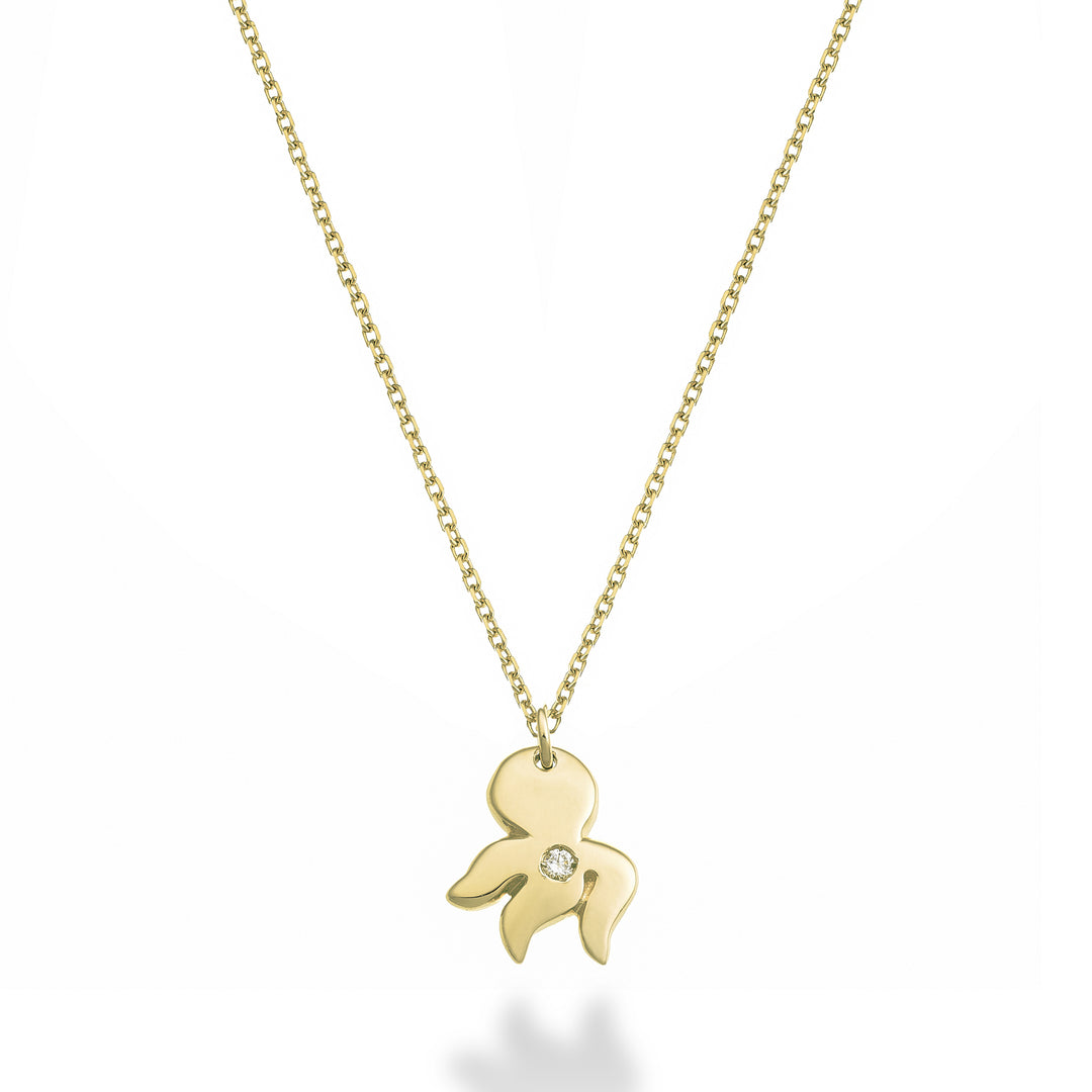 Mikiko cl 18k octopus 0,01 ct geelgoud MD5137O1BR001