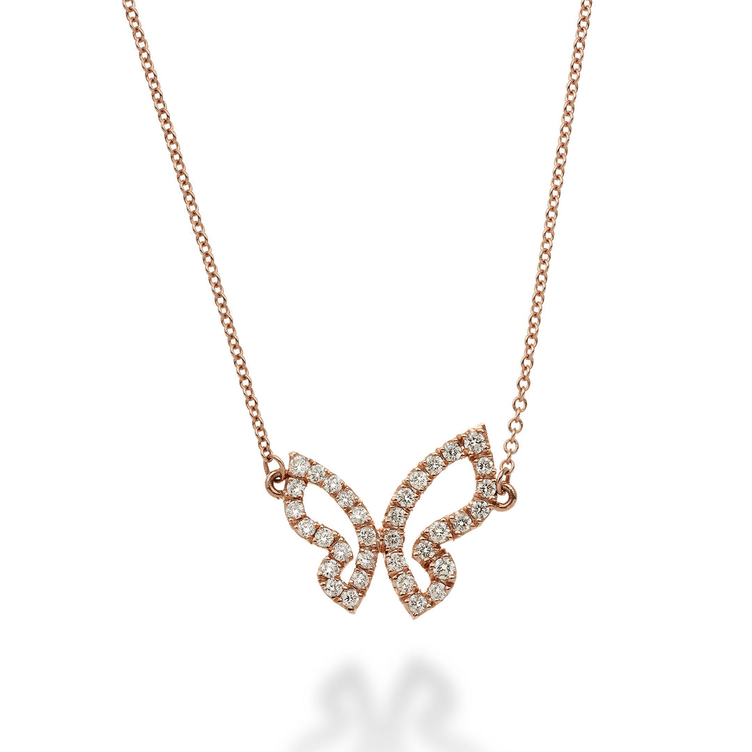 Golay mariposa choker grote vlinder en diamanten GFFA001DI-22304110059
