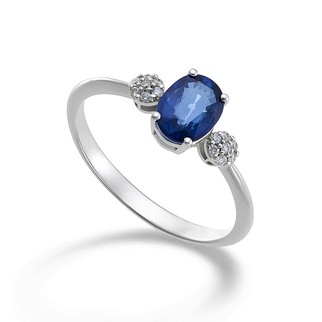 Nihama un saphir ovale 18 carats 7x5 ct.0,80 diam. 0,10 ctNA5058O4ZFD