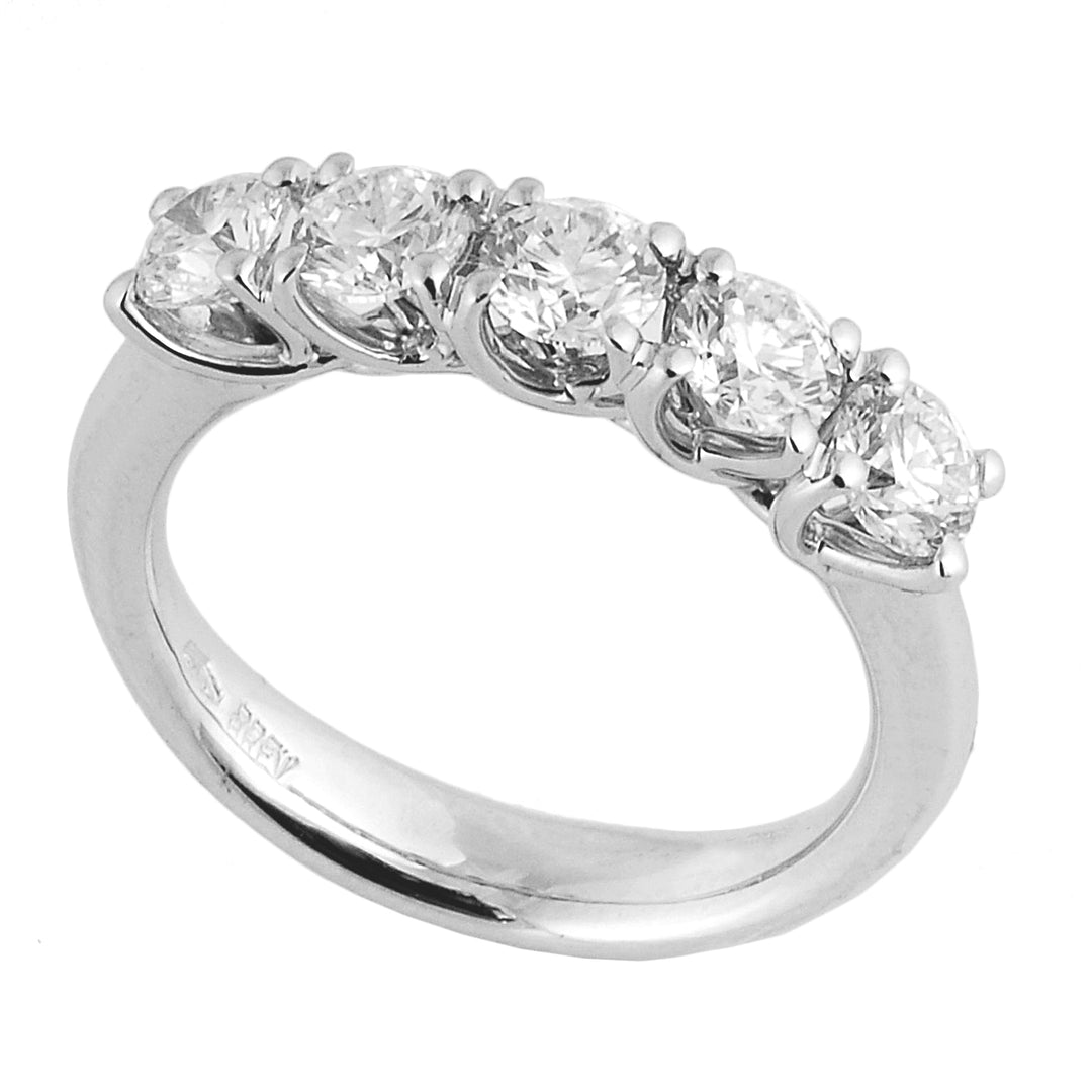 Golay linear grace ring riviera 5 stones total ct. 1.25 ABTRE1566-26162110227