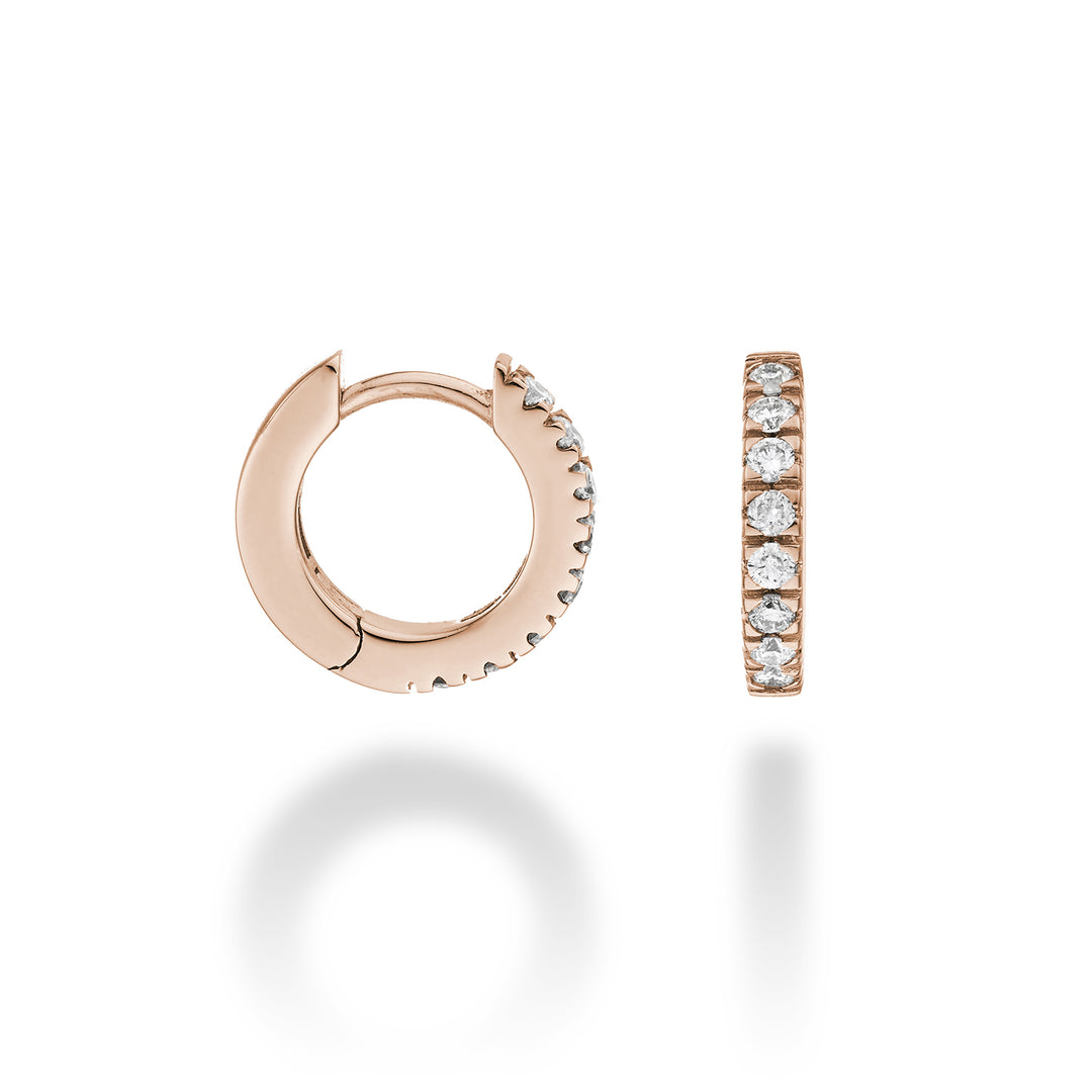 Mikiko oder 18 Karat ct.0,26 Roségold, Größe 2, Durchm. Ost. 12 mm MO5079O3BR026-2