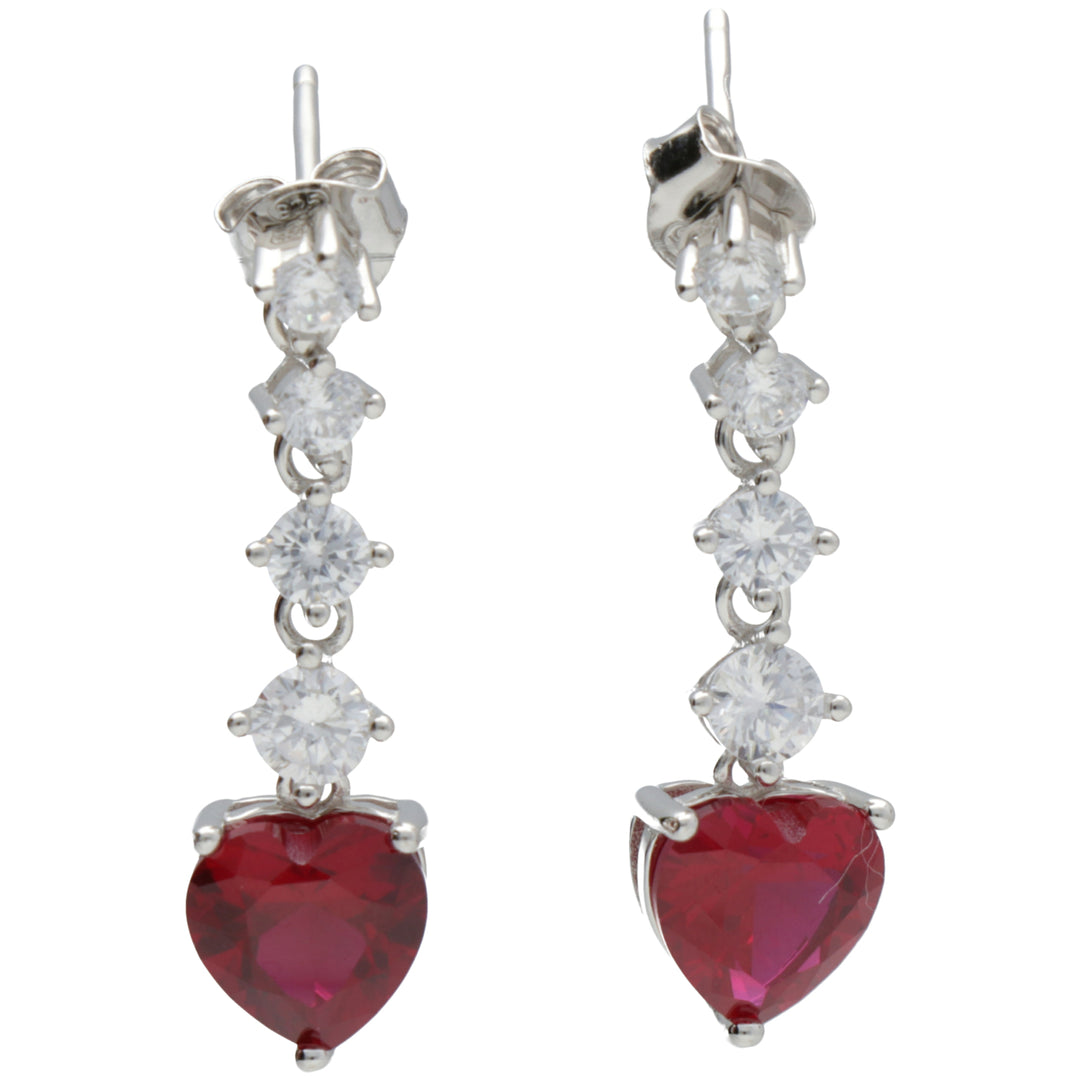 Mikiko ou ag925 gemme swarovski blanc et rouge MO7641A4RED00