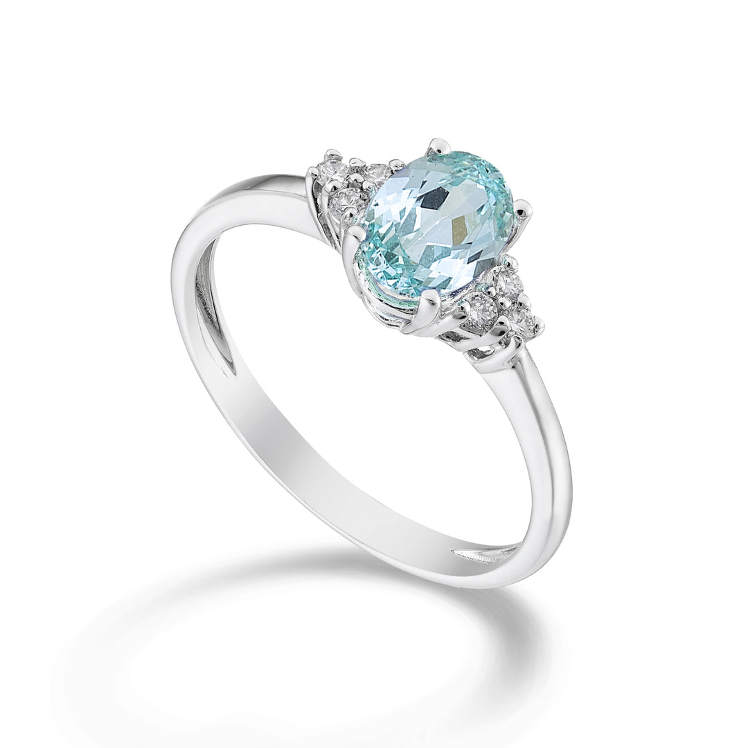 Mikiko en 18k paraiba toermalijn ovaal 7x5 ct.0.80 dia ct.0.09 MA5112O4PAR