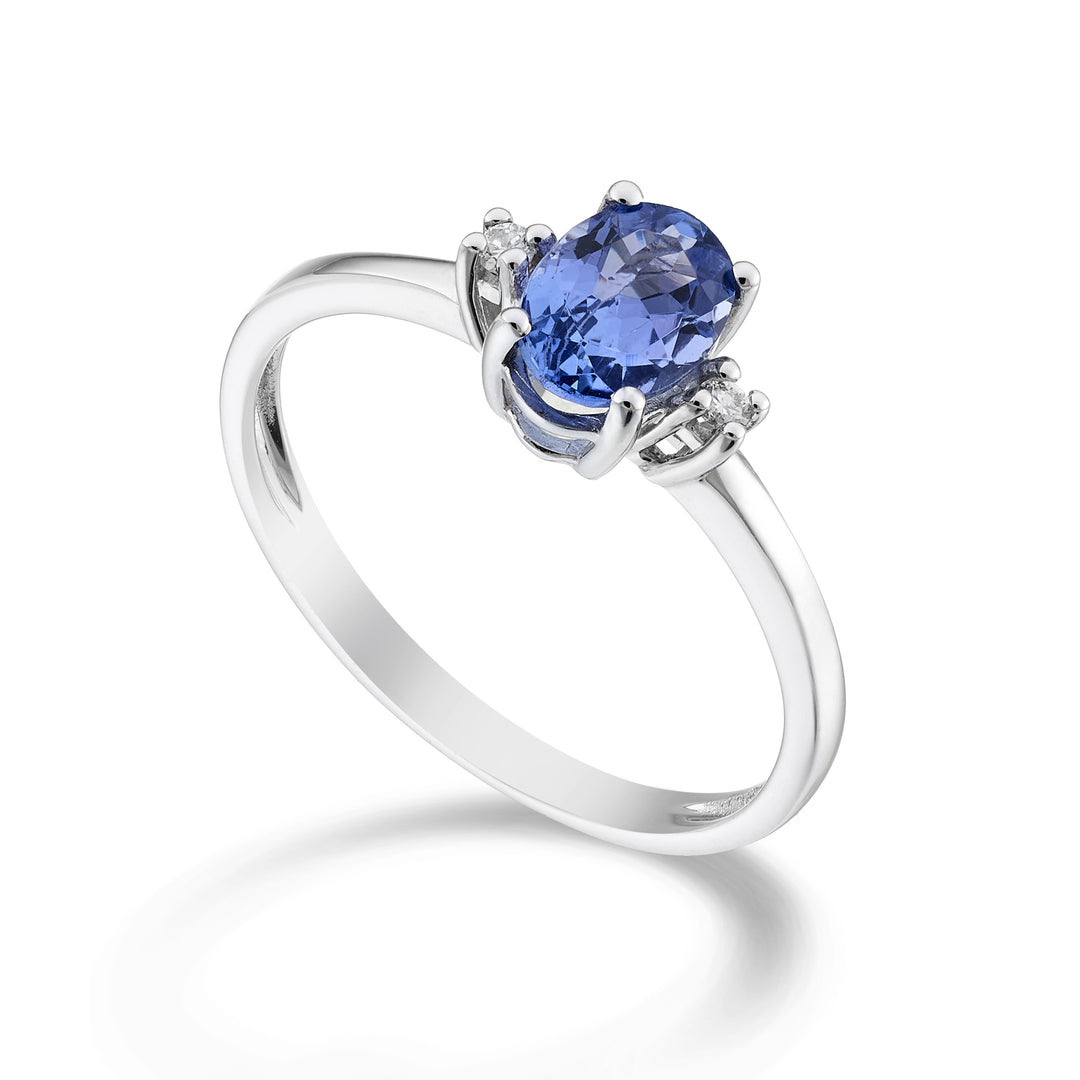 Nihama une tanzanite 9k n. ovale 7x5 ct.0,60 diam. 0,03 ctNA5073R4TZN