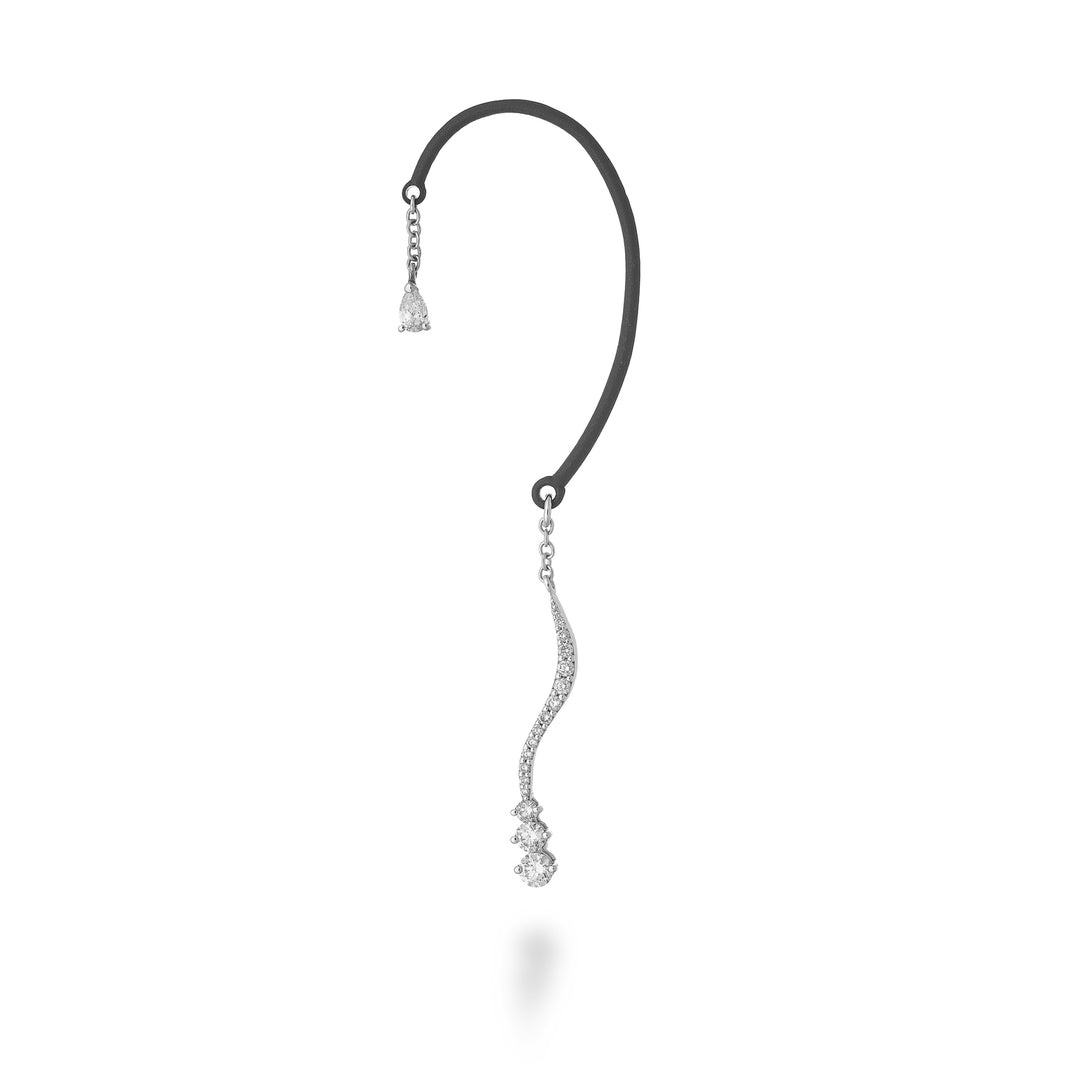 Golay left ear cuff earring titanium element OEC805DBSX-26034110139