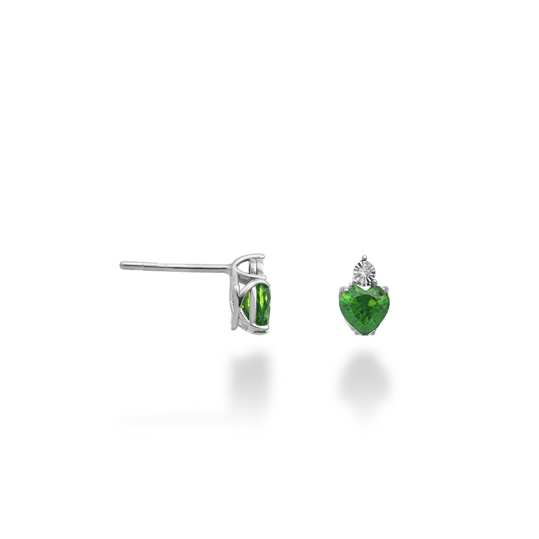 Nihama of 9k smaragd hart 5x5 met diamant NO5178R4BE